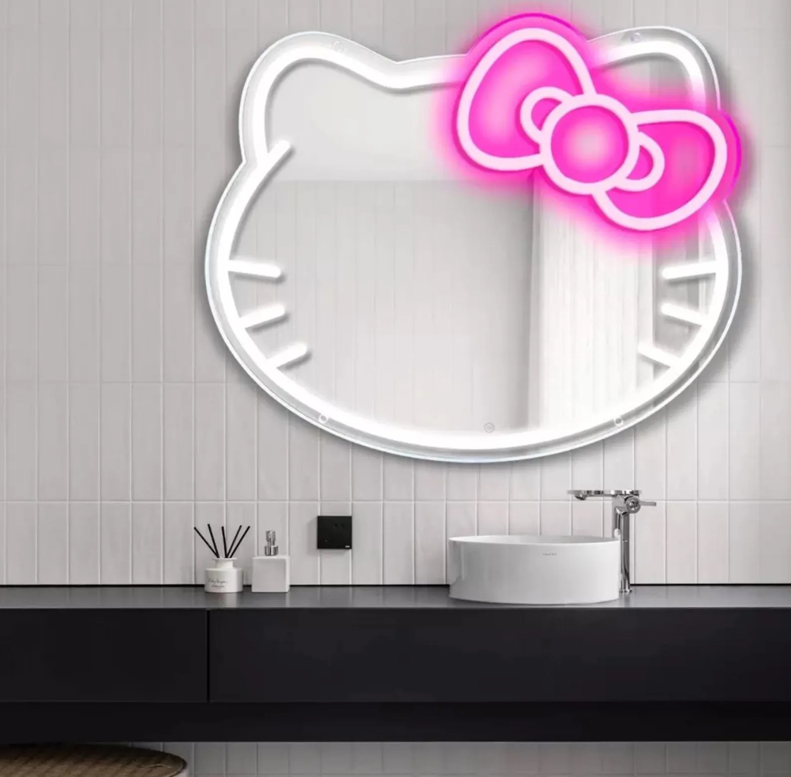 Hello Kitty Light Mirror | Neon Sanrio makeup mirror